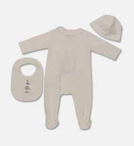Chloe Logo-print Ruffle-detail Pajama Set, Off-white, 9m, Packshot View
