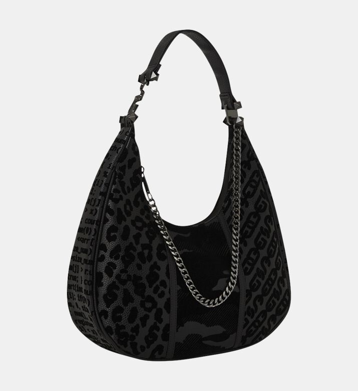 Sprayground Black Hobo Shark Shoulder Bag, Packshot View