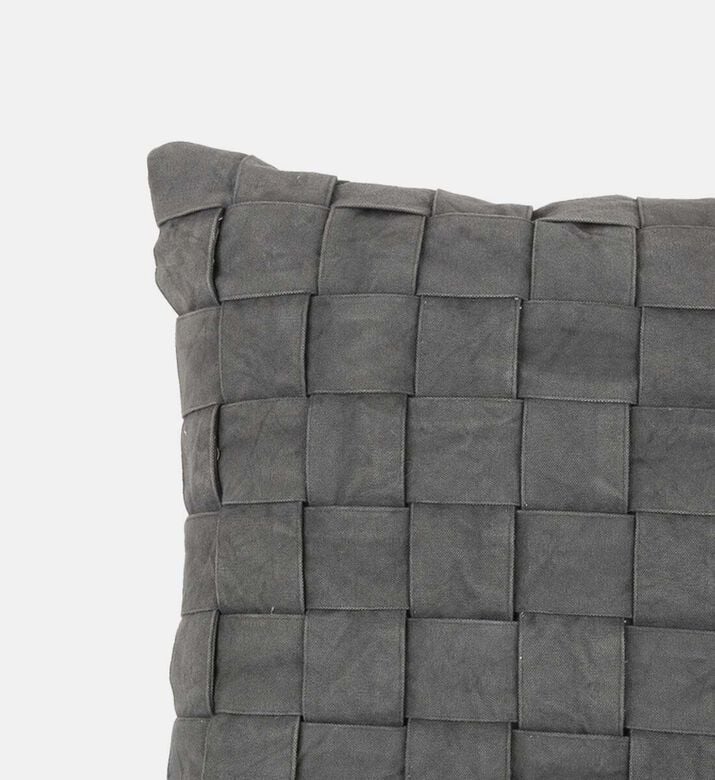 Home Deco and More Bristol Woven Handmade Cushion, Grey, 45x45x45-cm, Packshot View Home Deco and More Bristol Woven Handmade Cushion, Grey, 45x45x45-cm, Packshot View