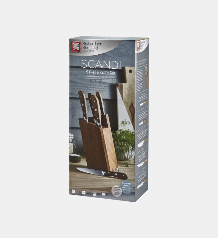 Scandi Knife Block 5-piece Set