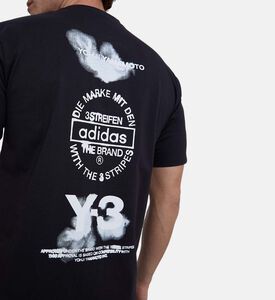 تيشيرت قطن بياقة دائرية وأكمام قصيرة