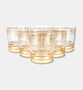 Silsal Cups Glass S6 Tamrah Gold, Packshot View
