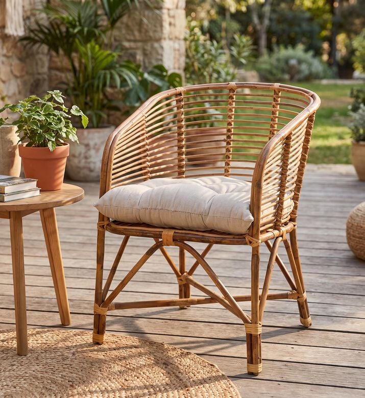 Home Deco and More Woven Curved Chair, Packshot View
