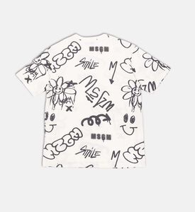 تيشيرت قصير الأكمام بطبعة على كامله