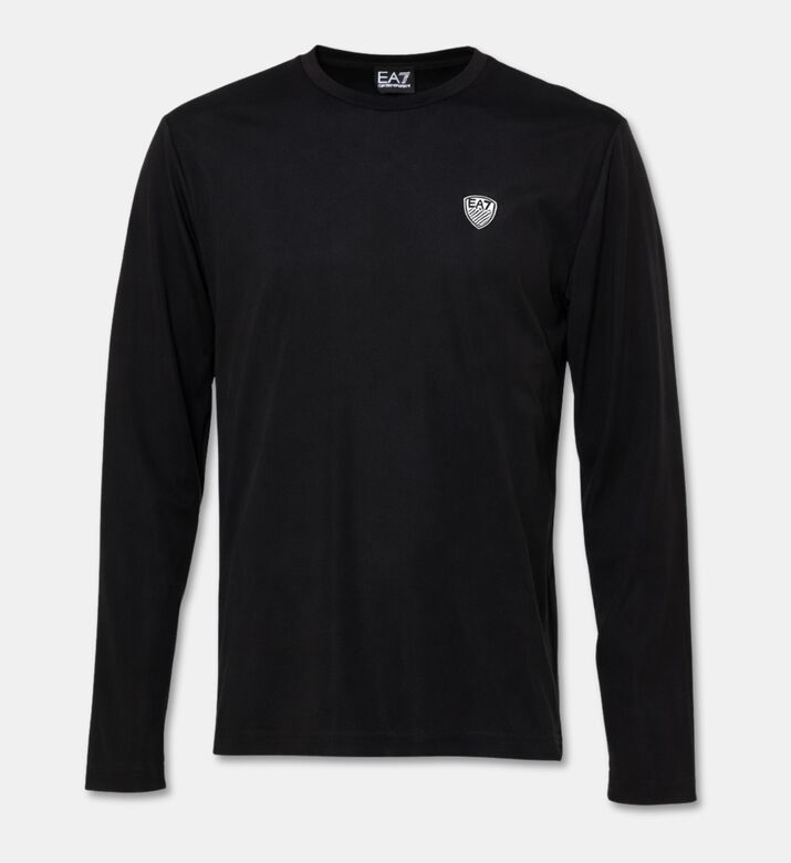 EA7 Premium Shield Logo T-shirt, Black, L, Packshot View