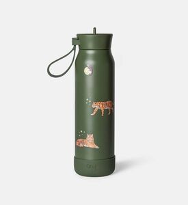 زجاجة مياه بطبعة اسود