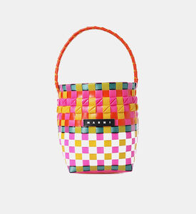 حقيبة منسوجة متعددة الألوان للبنات