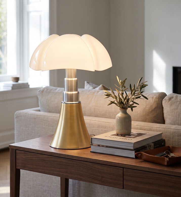 Martinelli Luce Pipistrello E14 Led Bulb Table Lamp, Gold, Packshot View