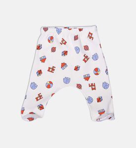 Bobo Choses All-over Colorful Animal Pattern Integrated Footies Pants, Packshot View