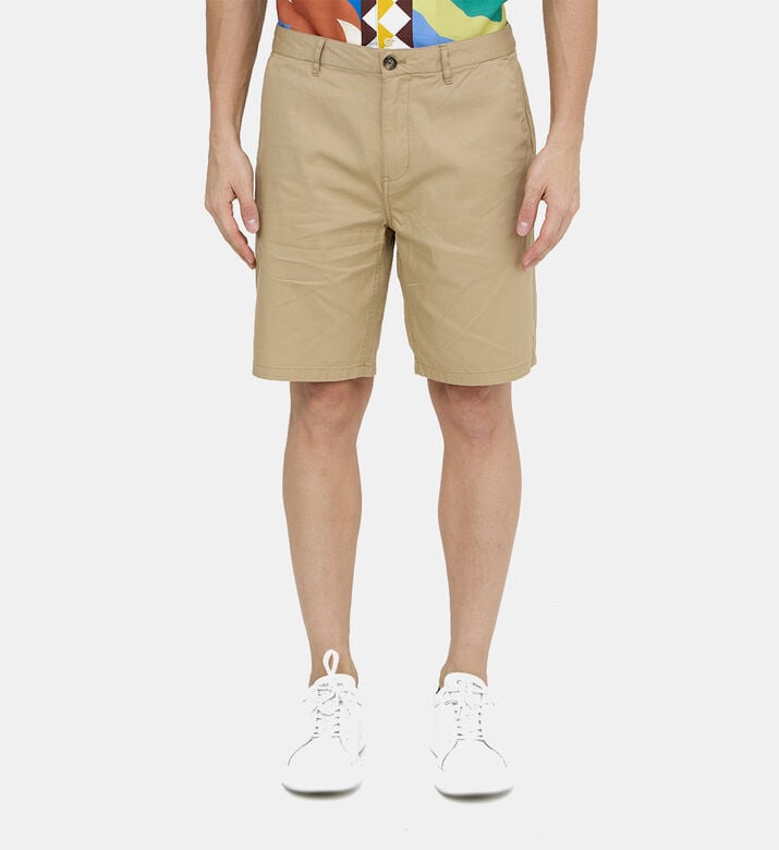 Scotch and Soda Garment-dyed Cotton Chino Shorts, Beige, 36, Model View