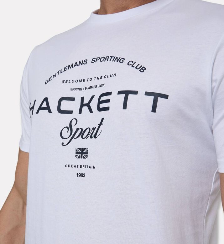 Hackett London Oversized Logo-print Crewneck T-shirt, Model View