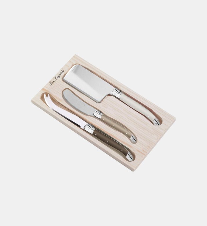 Wooden Box Cheese 3-piece Set