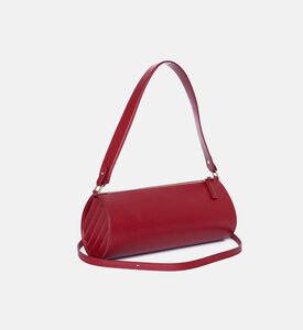 Tube Cylindric Leather Handle Bag
