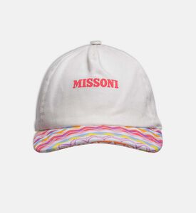 قبعة بيسبول بطبعة شعار بنقشة متعرجة