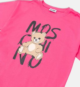 Teddy Bear-print Short-sleeve T-shirt Dress