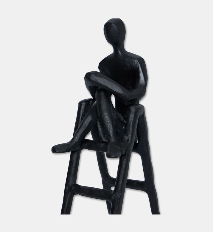 Home Deco and More Ladder Seat Figurine Sculpture, Packshot View