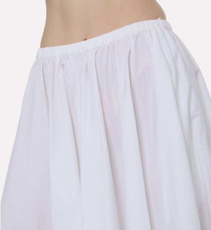 Patou Elasticated-waist Midi Skirt, Model View