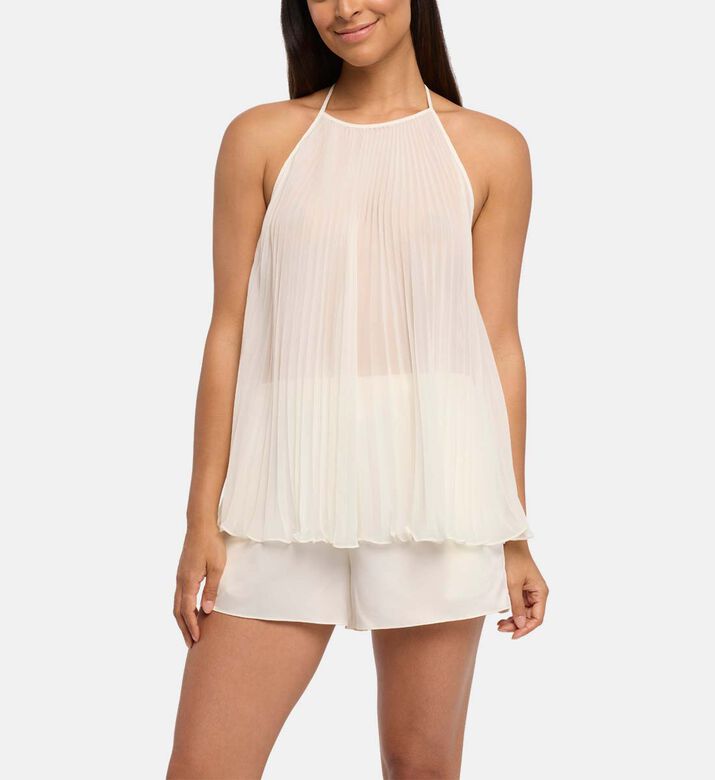 بلوزة ماليبو كامي بياقة ملتفة حول الرقبة