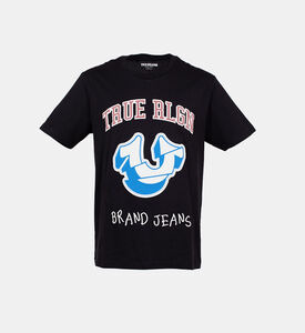 Spliced Horseshoe Graphic T-shirt