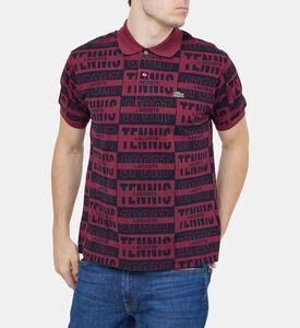 Two Tone Badge Print Polo Shirt Two Tone Badge Print Polo Shirt