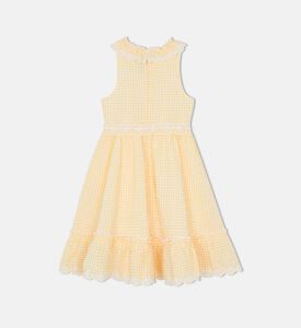 Gingham Lace Trim Dress