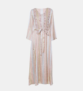 Stripe Pattern Wide Sleeve Dress