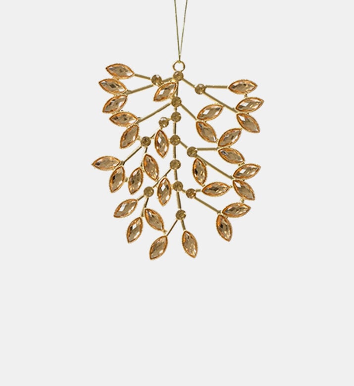 Iron Acrylic Beads Hanging Leaf