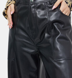 Barbie Faux Leather Wide Pants