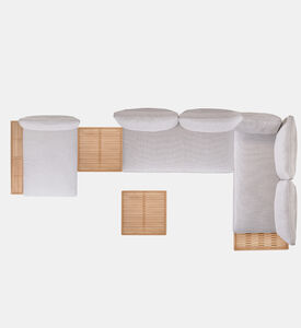 ركن جلوس زاوية بخشب التوباز والساج