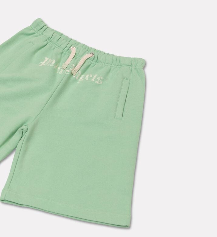 Palm Angels Sweatshort Logo, Green, 8y, Packshot View