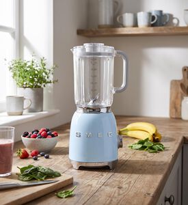 Smeg 50s Style Table Blender, Light-blue, Model View