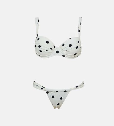 Polka Dot-print Underwire Bikini Set