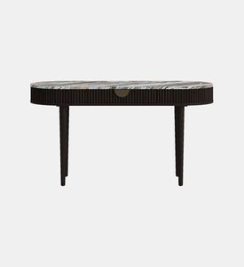 Home Deco and More Oval Marble Top Wood Base Desk, Packshot View