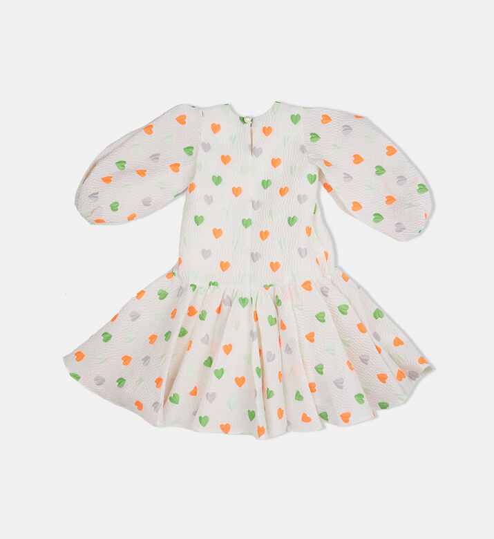 Junior Girl Embossed Heart Dress