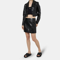 Cropped Vinyl Jacket