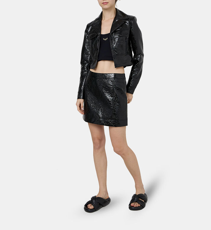 Cropped Vinyl Jacket