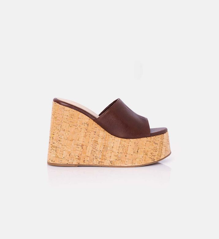 Platform Wedge Mule Sandals