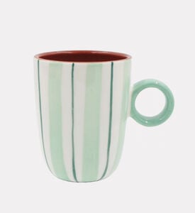 Thun Mug Stripes Blue Attimi, Green, Packshot View