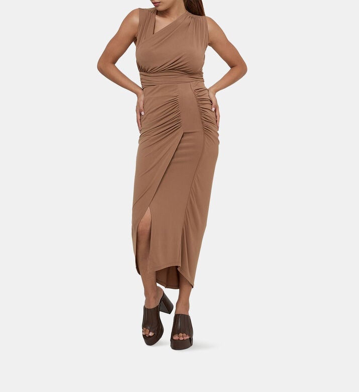 Ruched Knitted Jersey Midi Skirt Ruched Knitted Jersey Midi Skirt