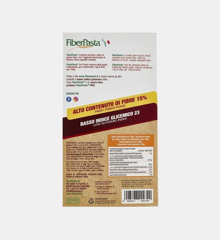High Fiber Extreme Low In Sugar Fusilli Pasta