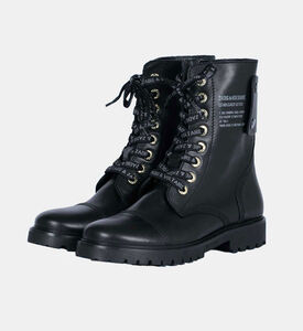 Round Toe-cap Cow Leather Boots