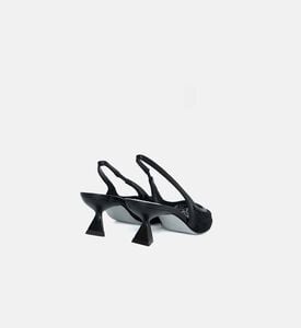 Leather Mesh Slingback Heels Leather Mesh Slingback Heels
