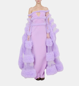 Off-shoulder Neoprene Dress