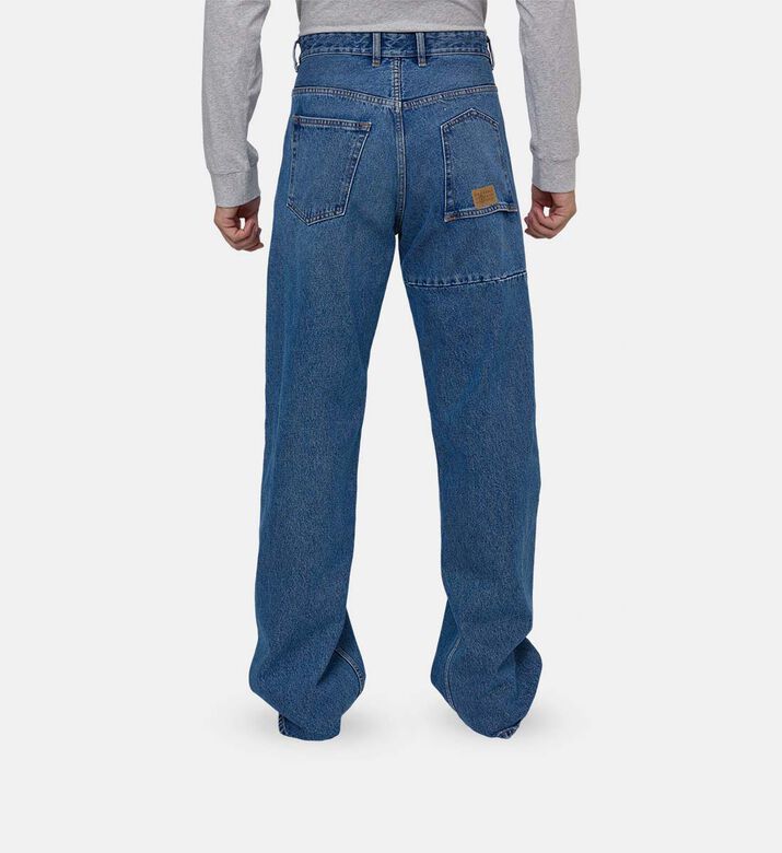 Faded Wide-leg Denim Pants