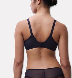 Chantelle Plunge T-shirt Bra, Blue, 95, B, Model View