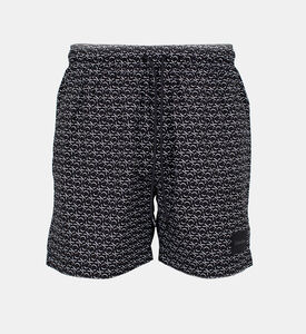 شورت سباحة بطبعة برباط خصر