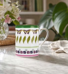 Baci Milano Amazzonia Butterfly Porcelain Mug, Model View