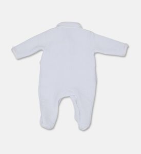 My First Collection Classic Bow Detail Romper, White, 1m, Packshot View
