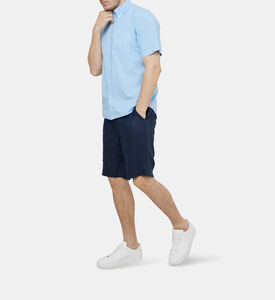 Linen High Waist Bermuda Shorts