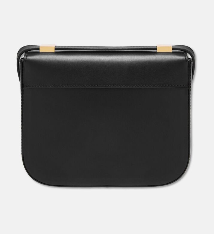 Demellier Vancouver Smooth Leather Cross Body Bag, Black, Packshot View